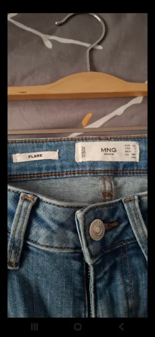 Jeans acampanados mujer cintura media T.XS