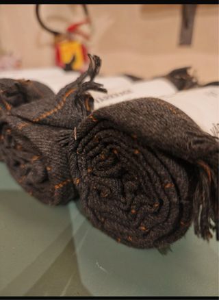 Coperte Ikea Grigio Arancio Tessuto