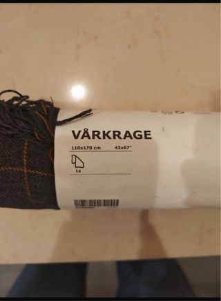 Coperte Ikea Grigio Arancio Tessuto