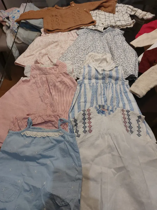 Lote Ropa Gocco 6-9m: 5 Vestidos, Jersey, Camisa