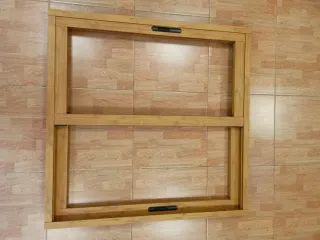 Ventana aluminio color madera pino