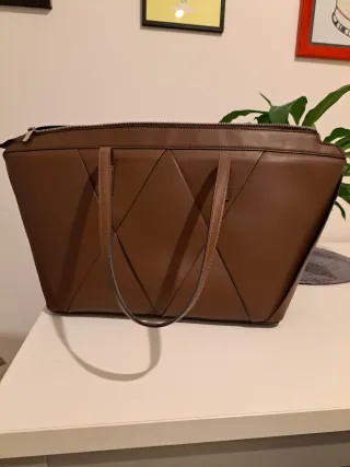Borsa a spalla Zara marrone