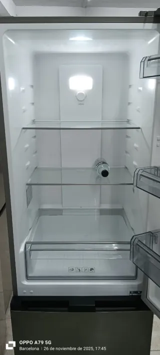 Nevera combi QIVILE acero inoxidable