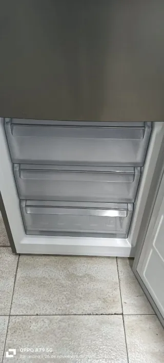 Nevera combi QIVILE acero inoxidable