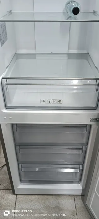 Nevera combi QIVILE acero inoxidable