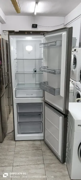 Nevera combi QIVILE acero inoxidable
