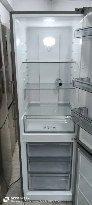 Nevera combi QIVILE acero inoxidable