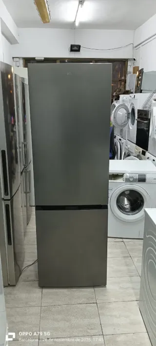 Nevera combi QIVILE acero inoxidable