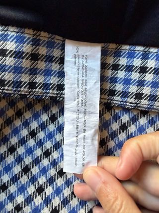 Falda Zara cuadros azul y negro 38