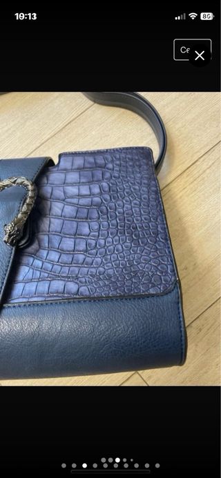 Bolso azul nuevo con etiqueta y regalo foulard