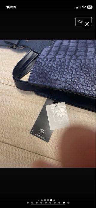 Bolso azul nuevo con etiqueta y regalo foulard