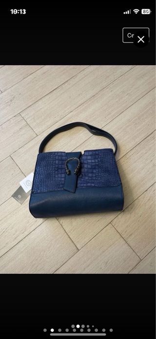 Bolso azul nuevo con etiqueta y regalo foulard