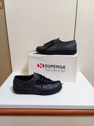 Superga Scarpetta Donna Laminato Nero 36