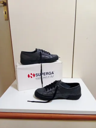 Superga Scarpetta Donna Laminato Nero 36