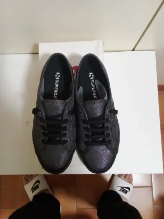 Superga Scarpetta Donna Laminato Nero 36