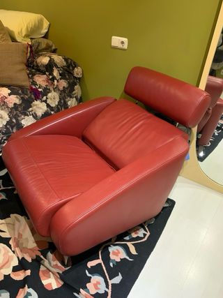 Sofá Steiner Fauborg Studio Memo Piel Rojo