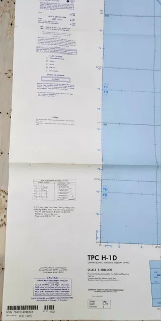 Mapa TPC H-1D Marruecos 144x105cm