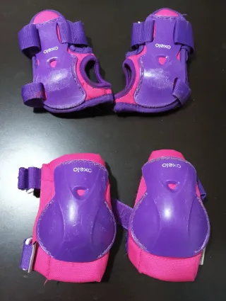 Patines en línea rosas y morados para niña