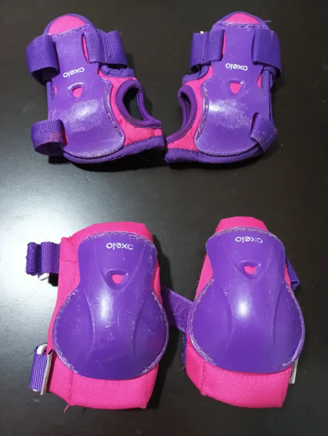 Patines en línea rosas y morados para niña