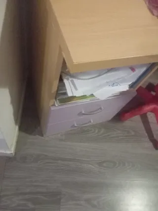 Escritorio y Silla Infantil Beige/Rosa