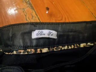 Pantalones Zara Encerados Negros