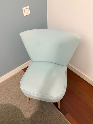 Butaca azul claro Maisons du Monde