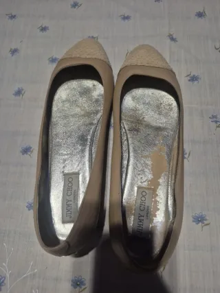 Manoletinas Jimmy Choo Beige Talla 39