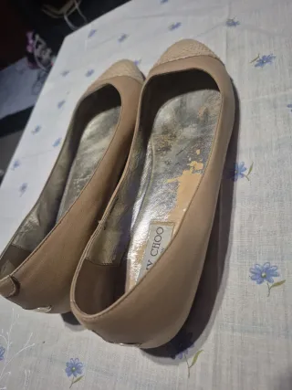 Manoletinas Jimmy Choo Beige Talla 39