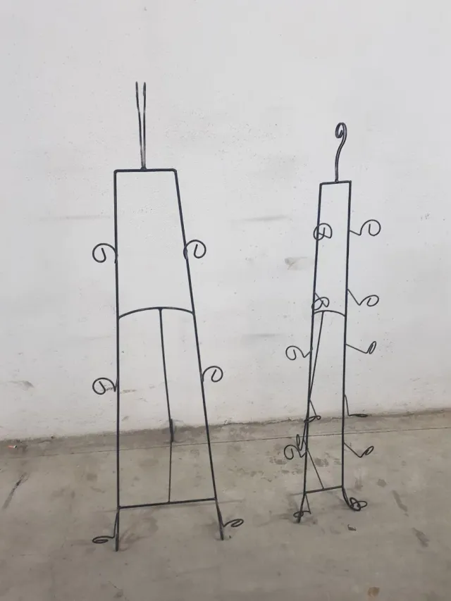 2 Portabiti Espositore Nero in Metallo
