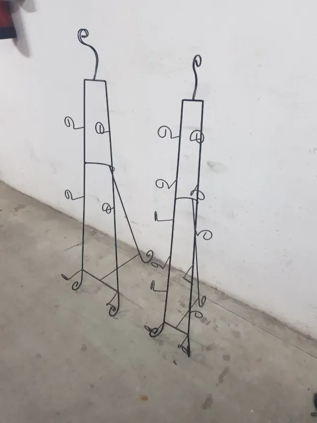 2 Portabiti Espositore Nero in Metallo