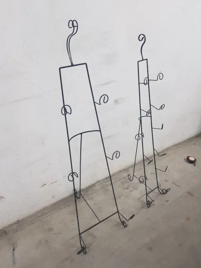 2 Portabiti Espositore Nero in Metallo