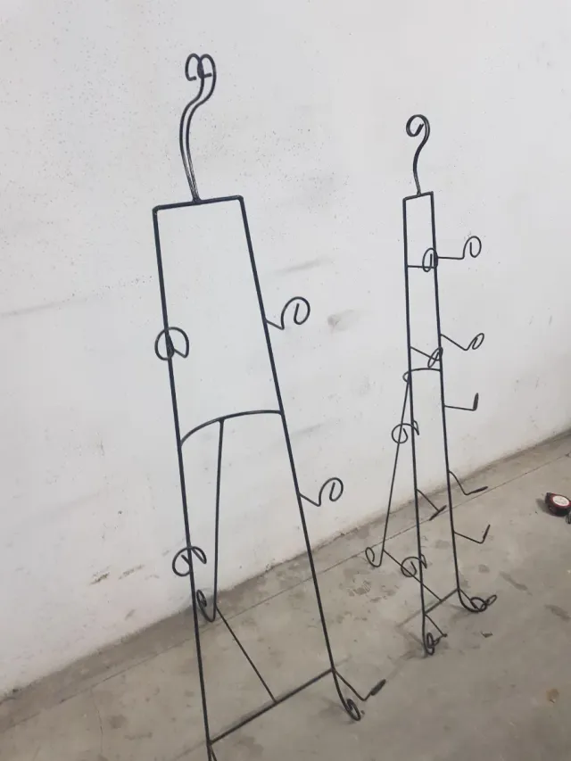 2 Portabiti Espositore Nero in Metallo