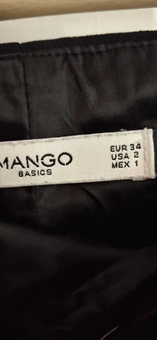 Pantalón tela cintura alta con cinturón T.34