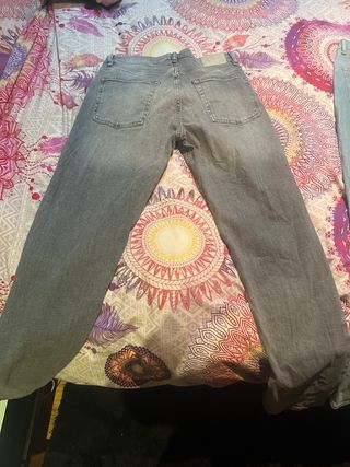 2 Pantalones Vaqueros Zara Azul y Gris