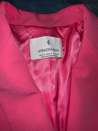 Blazer Stradivarius Rosa Talla S