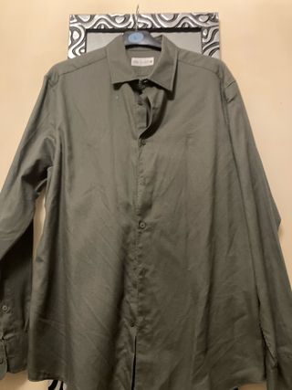 Camisa Zara Talla XL Caqui