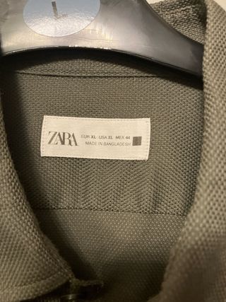 Camisa Zara Talla XL Caqui
