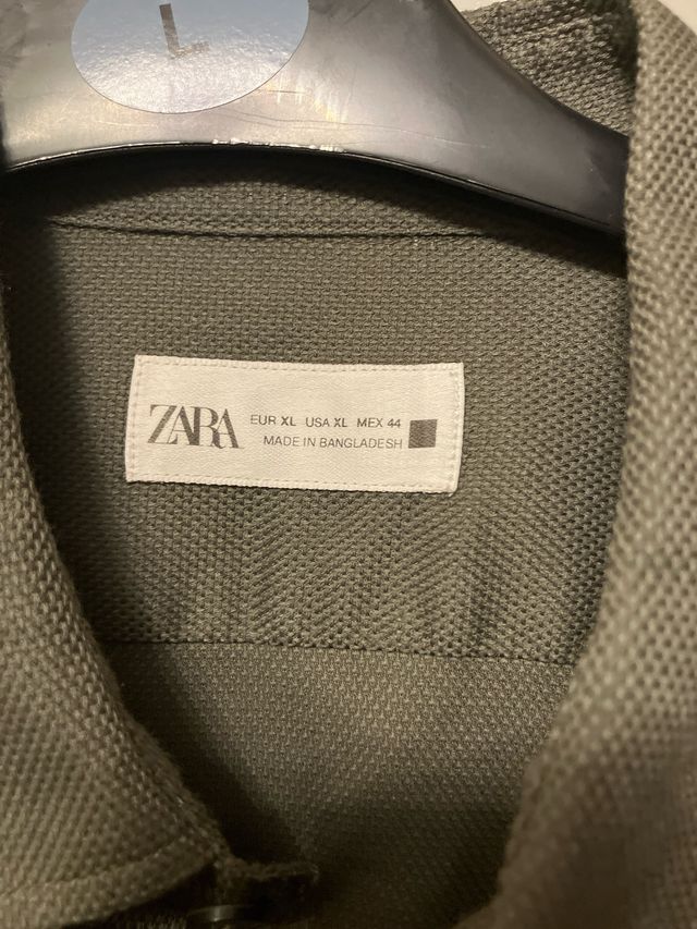 Camisa Zara Talla XL Caqui