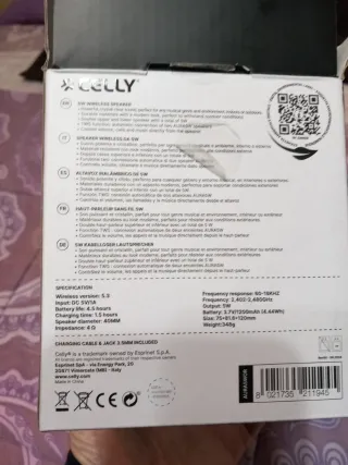 Altavoz Celly Negro y Naranja