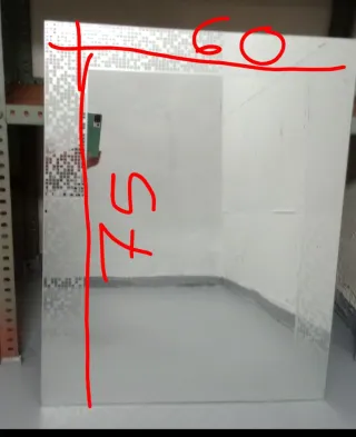 Espejo con lámpara de baño doble plateada