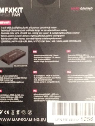 Kit 3 Ventiladores ARGB 120mm con Mando