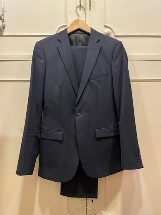 Traje Zara Azul Marino Chaqueta 46 Pantalón 38