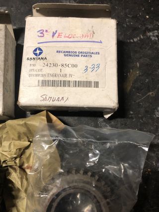 Engranajes Suzuki Samurai 1ª, 2ª y 3ª Velocidad
