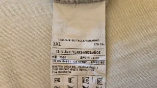 Felpa Benetton grigia ragazzo 13-14 anni