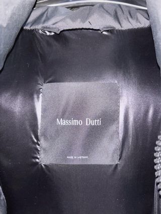 Abrigo Massimo Dutti Negro Nuevo