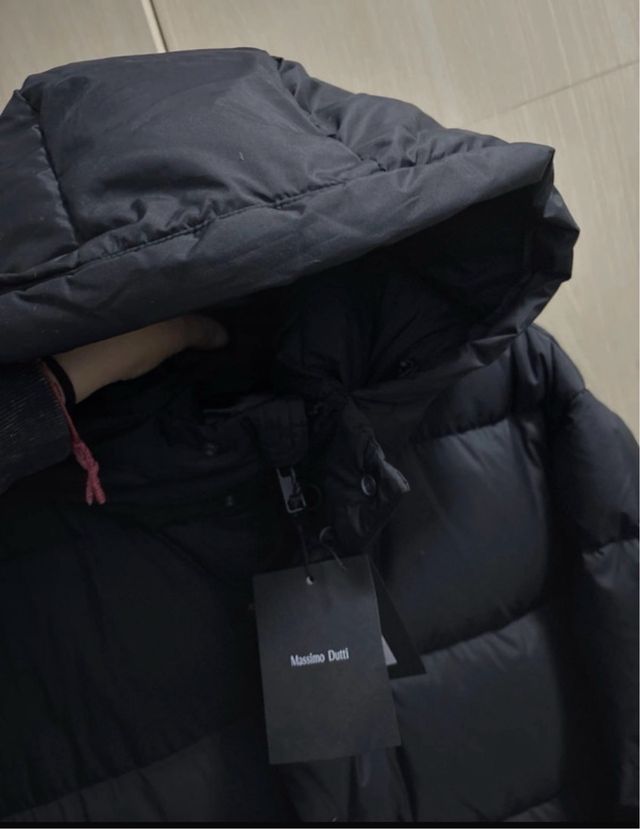 Abrigo Massimo Dutti Negro Nuevo