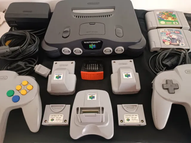 Consola Nintendo 64 Cinza Completa