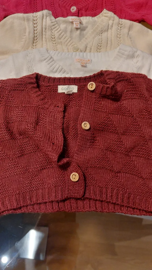 Lote 4 boleros Gocco y conjunto 6-9 meses