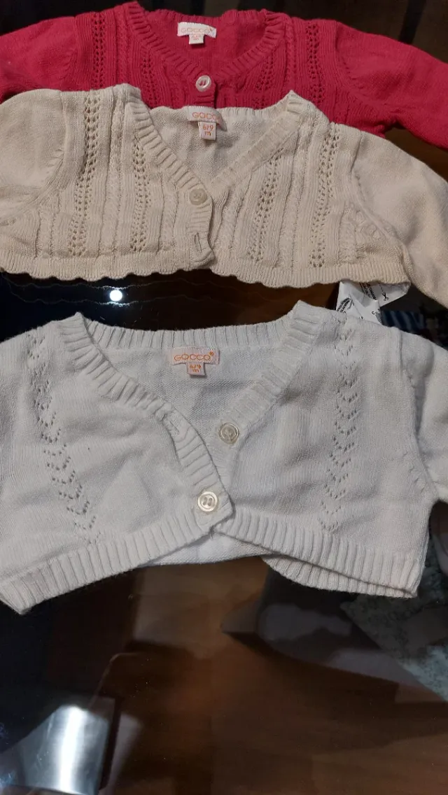 Lote 4 boleros Gocco y conjunto 6-9 meses