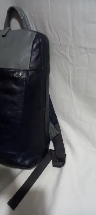 Zaino Piquadro Pelle Blu/Grigio